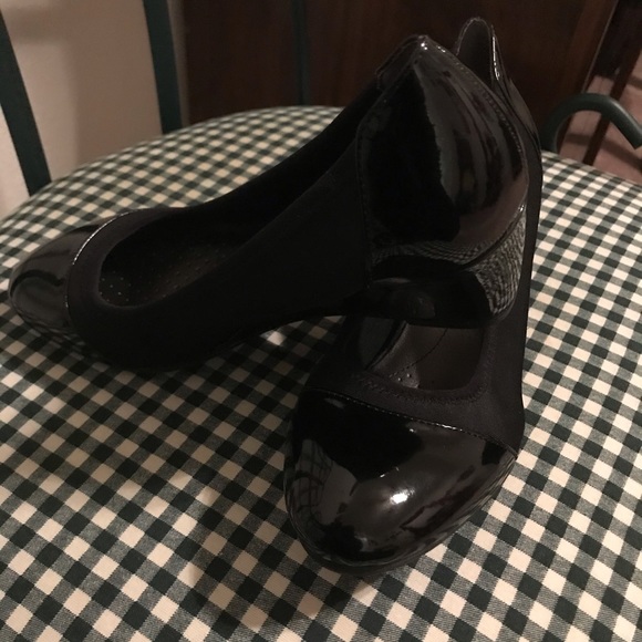Black Wedge Shoes - Picture 2 of 5